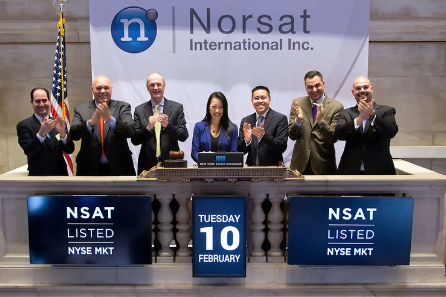 Fabio Doninelli at the NYSE for Norsat International