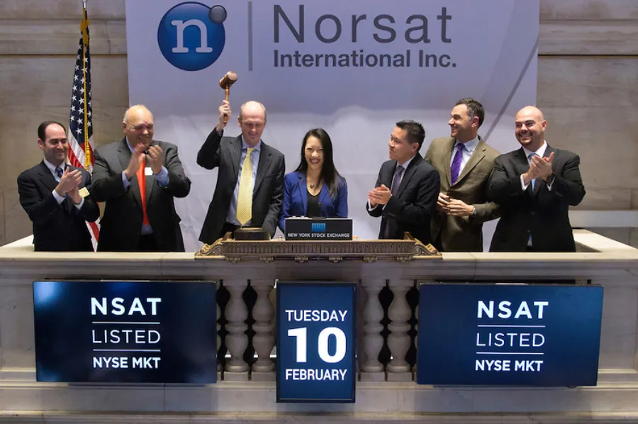 Norsat International listing ceremony at the New York Stock Exchange